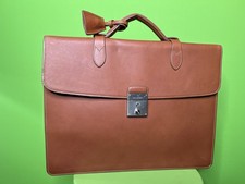 Mulberry Tan Leather Briefcase Laptop Satchel Messenger Bag
