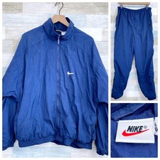 Nike Air Jordan Vintage Nylon Windbreaker Track Suit Blue White Label Mens Large