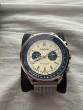 Orologio Cronografo Uomo Cadola Cinturino Maglia Acciaio Inox Dal Giappone