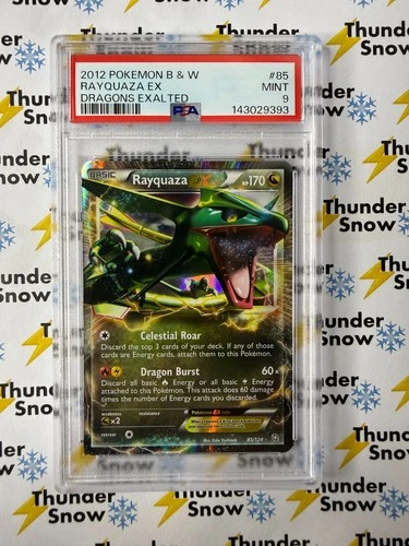 Rayquaza EX #85 Dragons Exalted 2012 Pokemon B & W PSA 9 143029393
