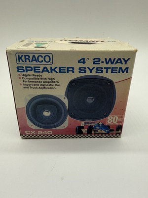 Vintage NEW open box Kraco 4  2 way speaker system 80 Watt CX-240 Set Of Two.