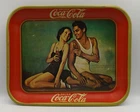 VINTAGE 1934 COCA COLA TRAY  Johnny Weismuller/Maureen O'Sullivan Reproduction