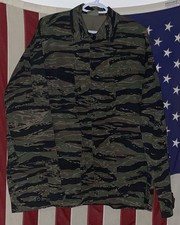 Rothco BDU Jacket Mens Large Regular Tiger Stripe Camo Ripstop USA Military NWOT