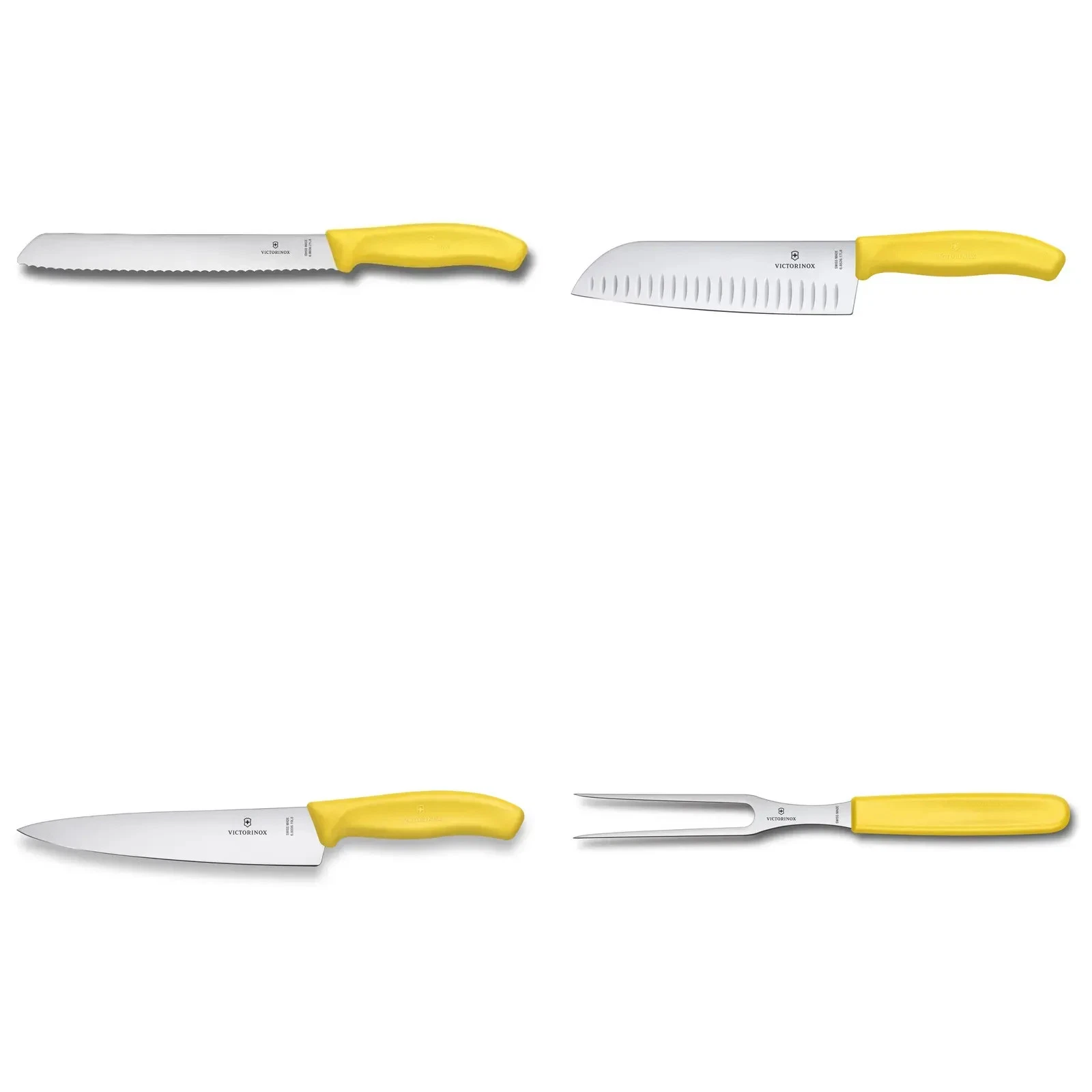 VICTORINOX Swiss Classic Yellow Knife Set: Bread, Santoku, Chef, Carving Fork
Opens in a new window