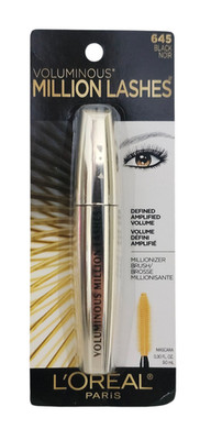 NEW L'OREAL MASCARA LOREAL VOLUMINOUS MILLION LASHES 645 BLACK