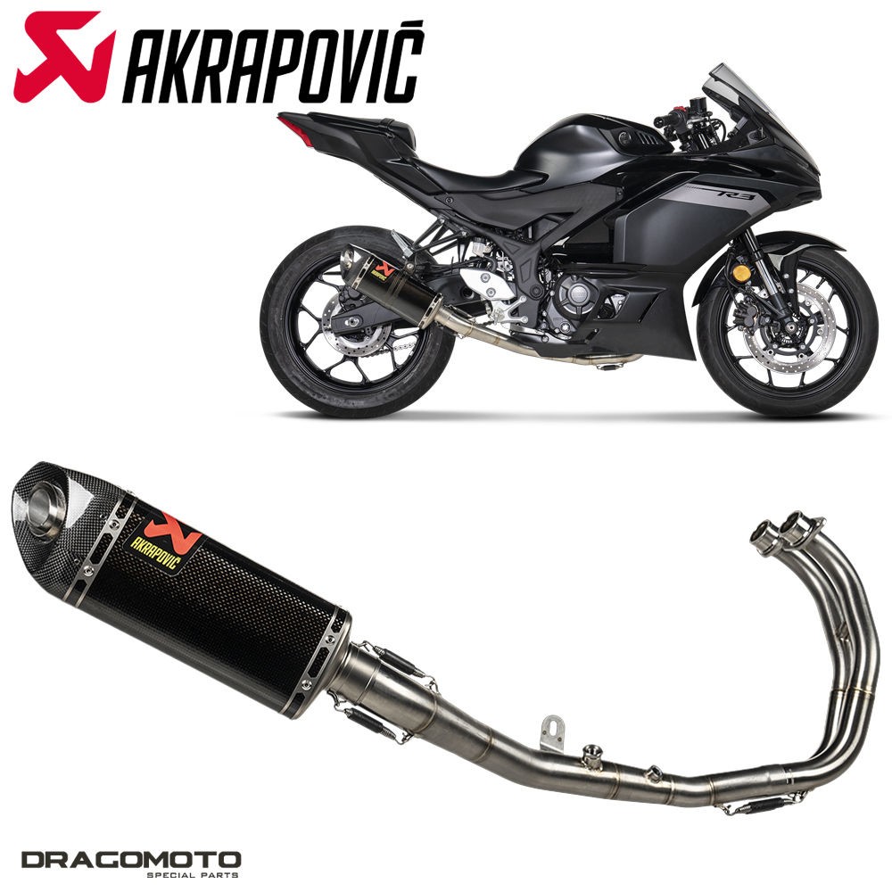 Full exhaust YAMAHA YZF-R3 ABS 2015-2025 AKRAPOVIC Carbon RC S