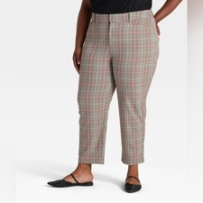 NWT Ava  Viv High Rise Comfort Waist Ankle Pants Plus Size 26W