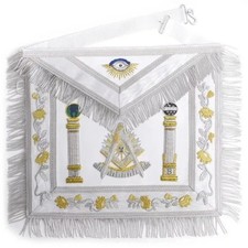 Past Master Blue Lodge Apron California Regulation Pillars Lambskin Masonic