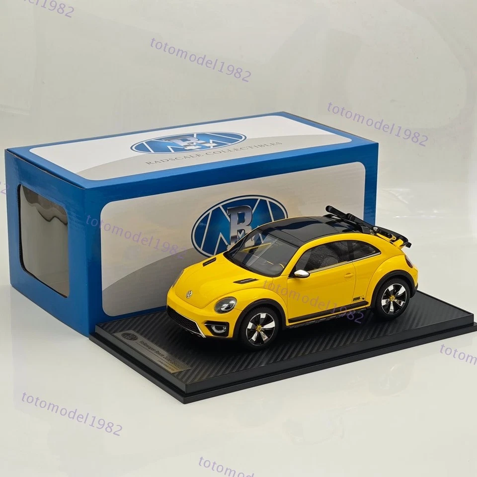 1:18 Volkswagen Beetle Dune Concept Radscale Collectibles Resin Model Car Yellow - Image 4 of 4