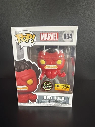 Funko Pop! MARVEL: RED HULK Hot Topic Exclusive GLOW CHASE