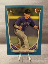 2014 Bowman Draft 1st -Forrest Wall #DP33 Blue /399 Colorado Rockies