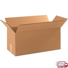 Industrial Corrugated Boxes Shipping Easy Pack Moving Storage 18x8x8 Inches New