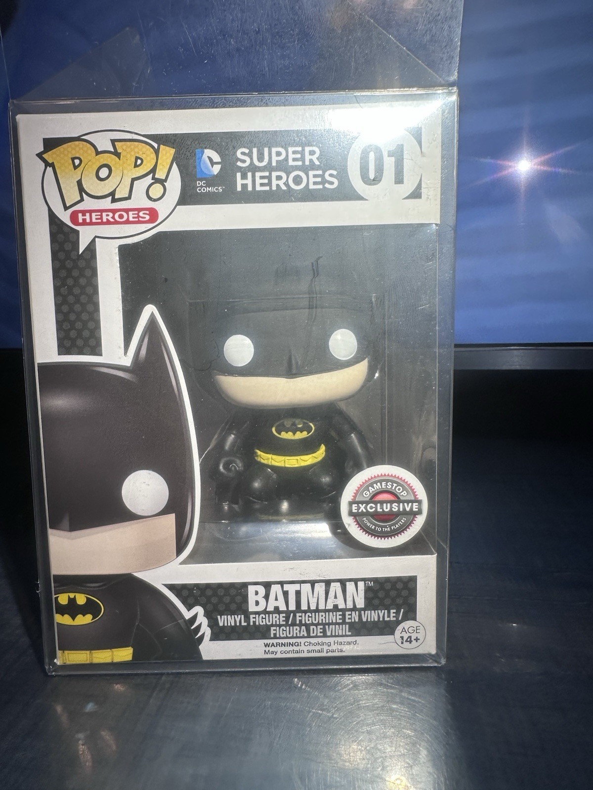 Funko Pop Vinyl DC Universe Batman GameStop #01 With Protector