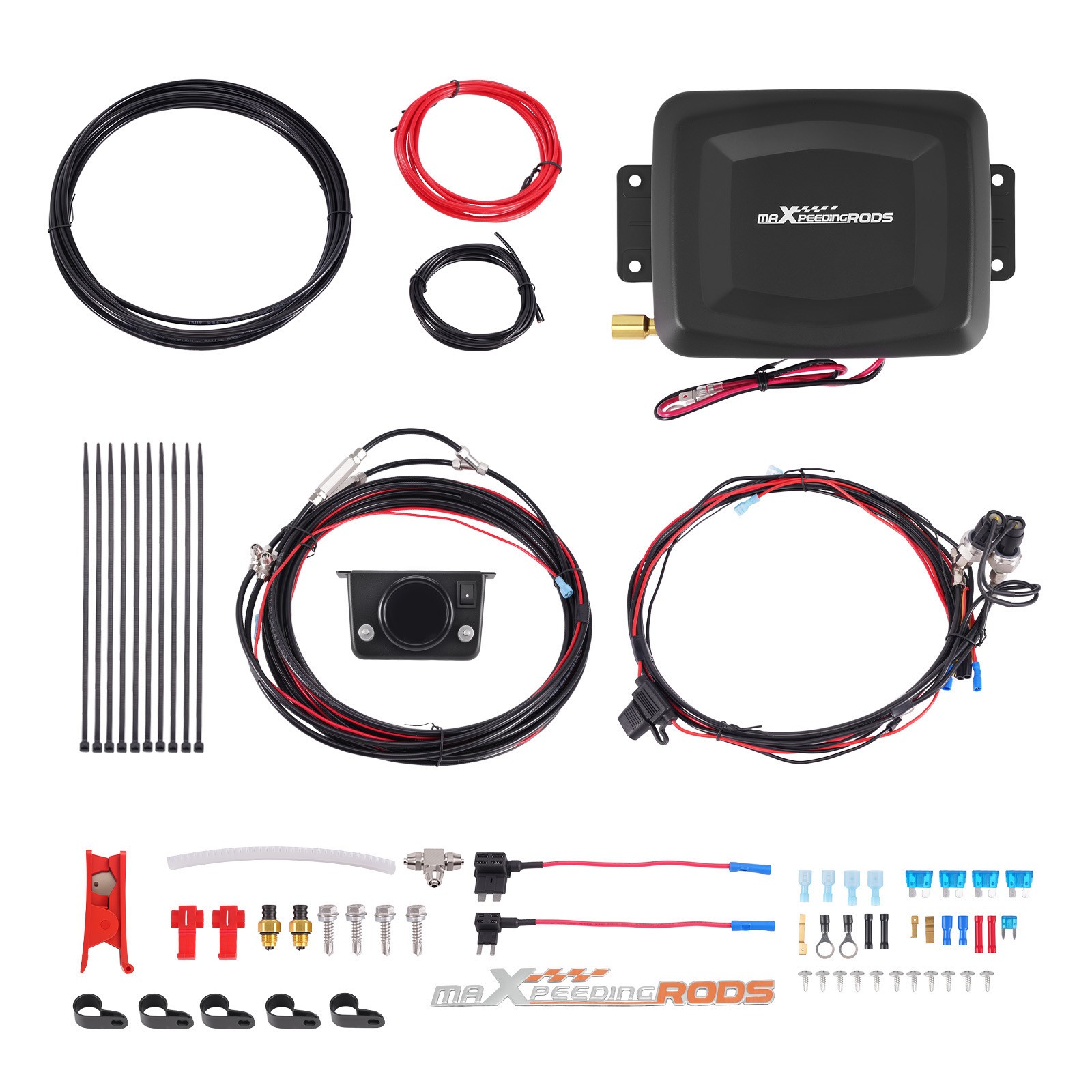 Dual Path Air Shock Controller Kit 120 PSI For chevy Siverado 1500/2500/3500