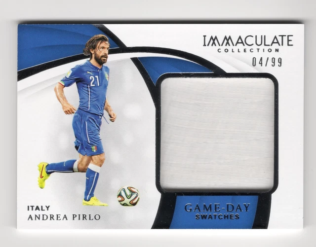 2018-19 Panini Immaculate Soccer Andrea Pirlo White Game Worn Patch 4/99 Italy