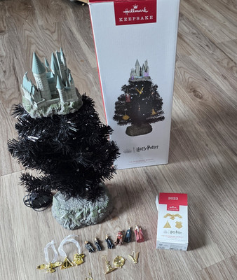 Hallmark Harry Potter The Wizarding World Mini Miniature Tree Set w/ 9 Ornaments