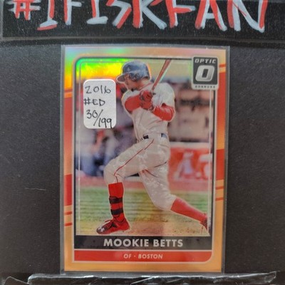 MOOKIE BETTS ⚾ 2016 Optic #157 🍊ORANGE PRIZM 🍊 #ed 30/199 ⚡ MINT 💥 FREE S/H