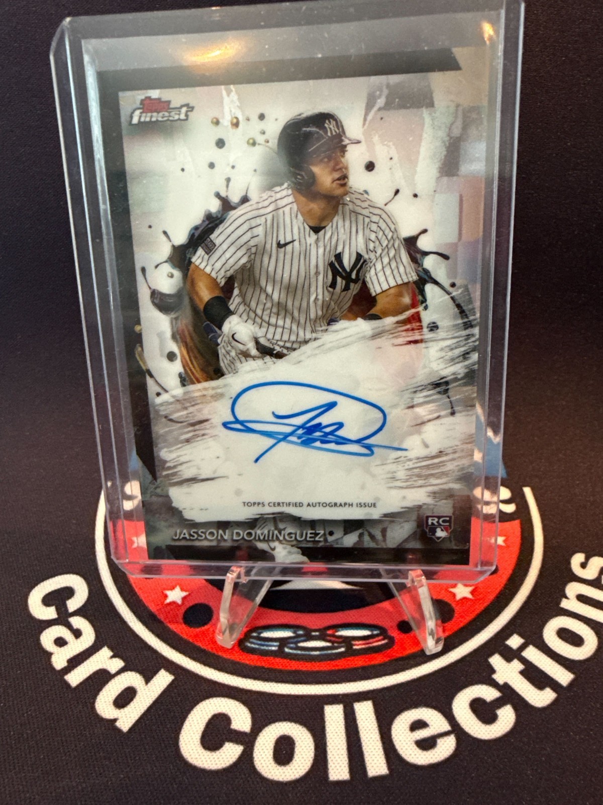 Jasson Dominguez ON CARD AUTO RC 2024 Topps Finest-YANKEES WLDS 2025 INVESTMENT