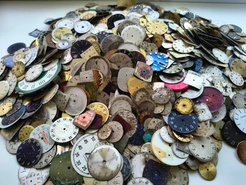 Lot of 100 pcs Men Woman WATCH DIAL Vintage Steampunk Art or for parts