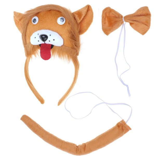 3 piezas Disfraz para niños Fiesta Prendas para la cabeza Accesorios para animales Diadema para niños