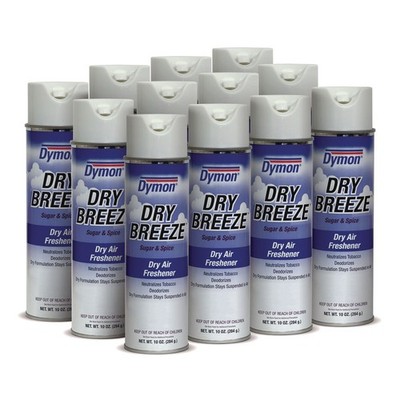 Dymon 70220 Dry Breeze 10 oz Air Freshener Spray - Sugar & Spice (12/CT) New