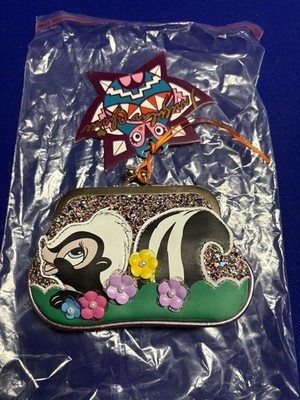 Irregular Choice Disney Bambi Flower The Bashful Skunk Coin Purse Wallet New HTF