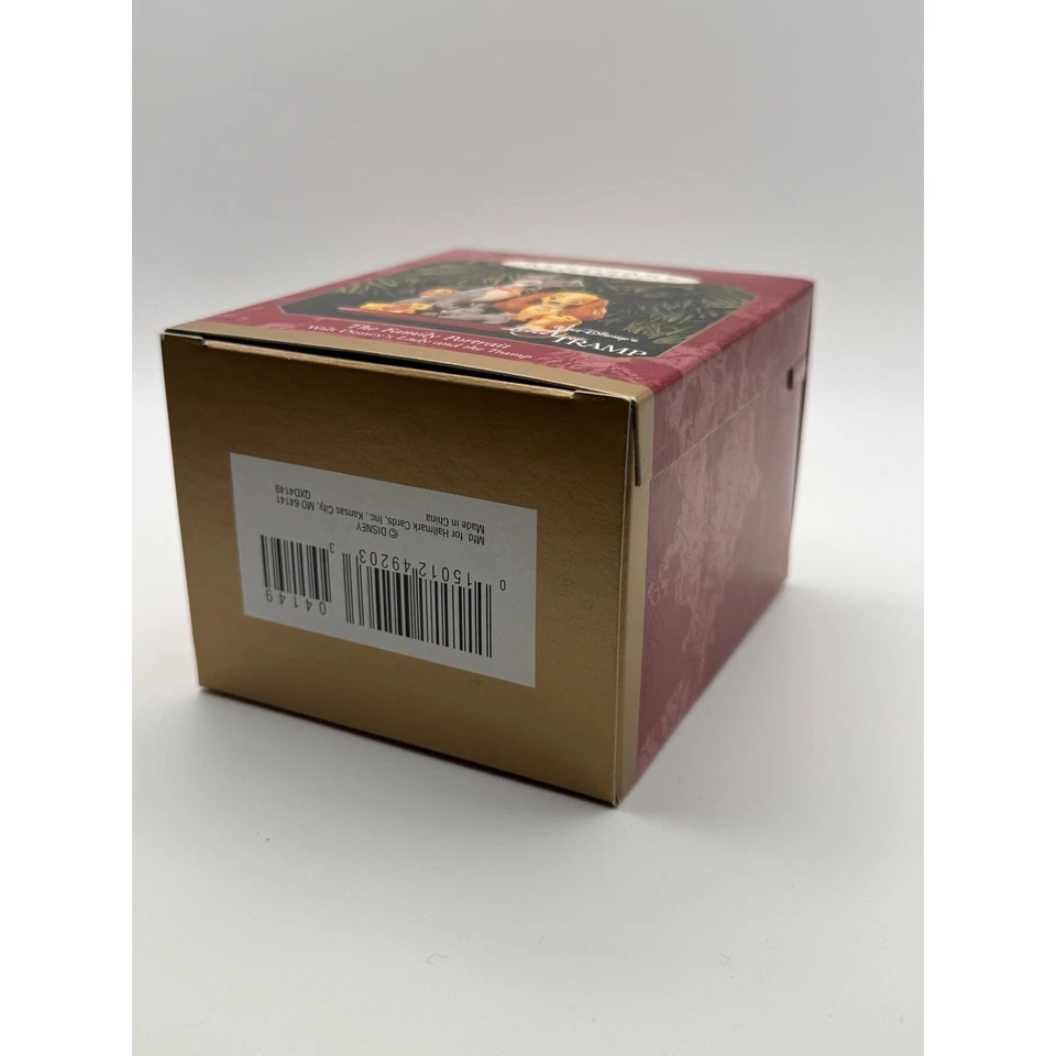 Hallmark 1999 Dama y el Vagabundo Familia Retrato Recuerdo Ornamento Perros Disney Foto 3 de 4