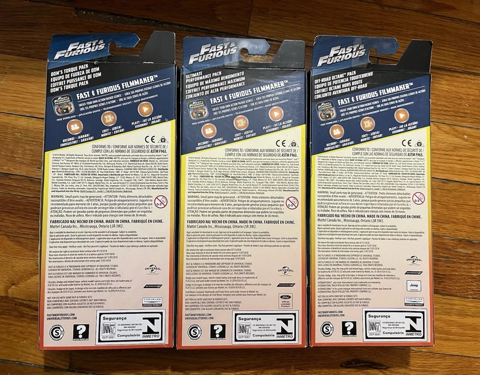 VEHÍCULO FUNDIDO RÁPIDO Y FURIOSO (3) 3 PAQUETES - LOTE DOM’S TORQUE PACK - NUEVO  Foto 2 de 4