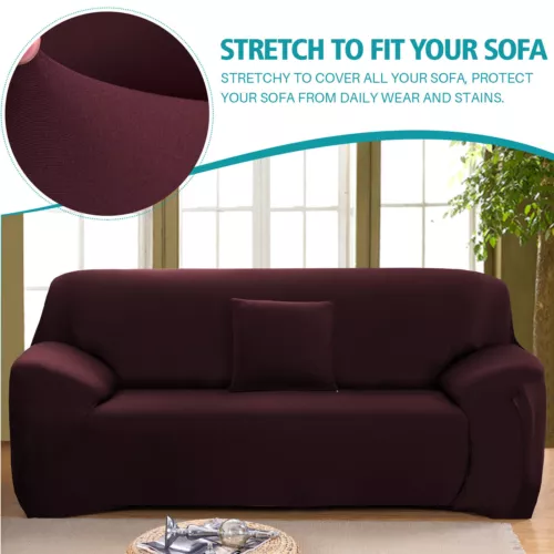 Stretch Sofabezug Schonbezug Massiv Sofabezüge Couch Möbel Schoner 160g - Bild 36 von 54
