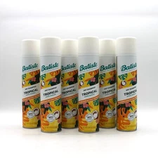Lot of 6 Batiste Dry Shampoo TROPICAL Exotic Coconut With Keratin