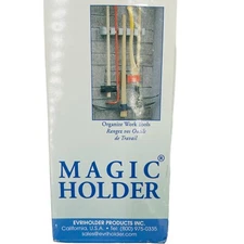 EVRIHOLDER Wall Mount Magic Mop and Broom Holder Hanger Cleaning Tool Organizer