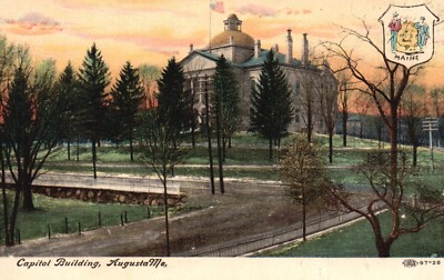 Postcard ME Augusta Maine Capitol Building Divided Back Vintage PC K4317