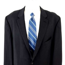Pronto Uomo Platinum Wool 2 Button Blazer 48L Blue Tagged 50L