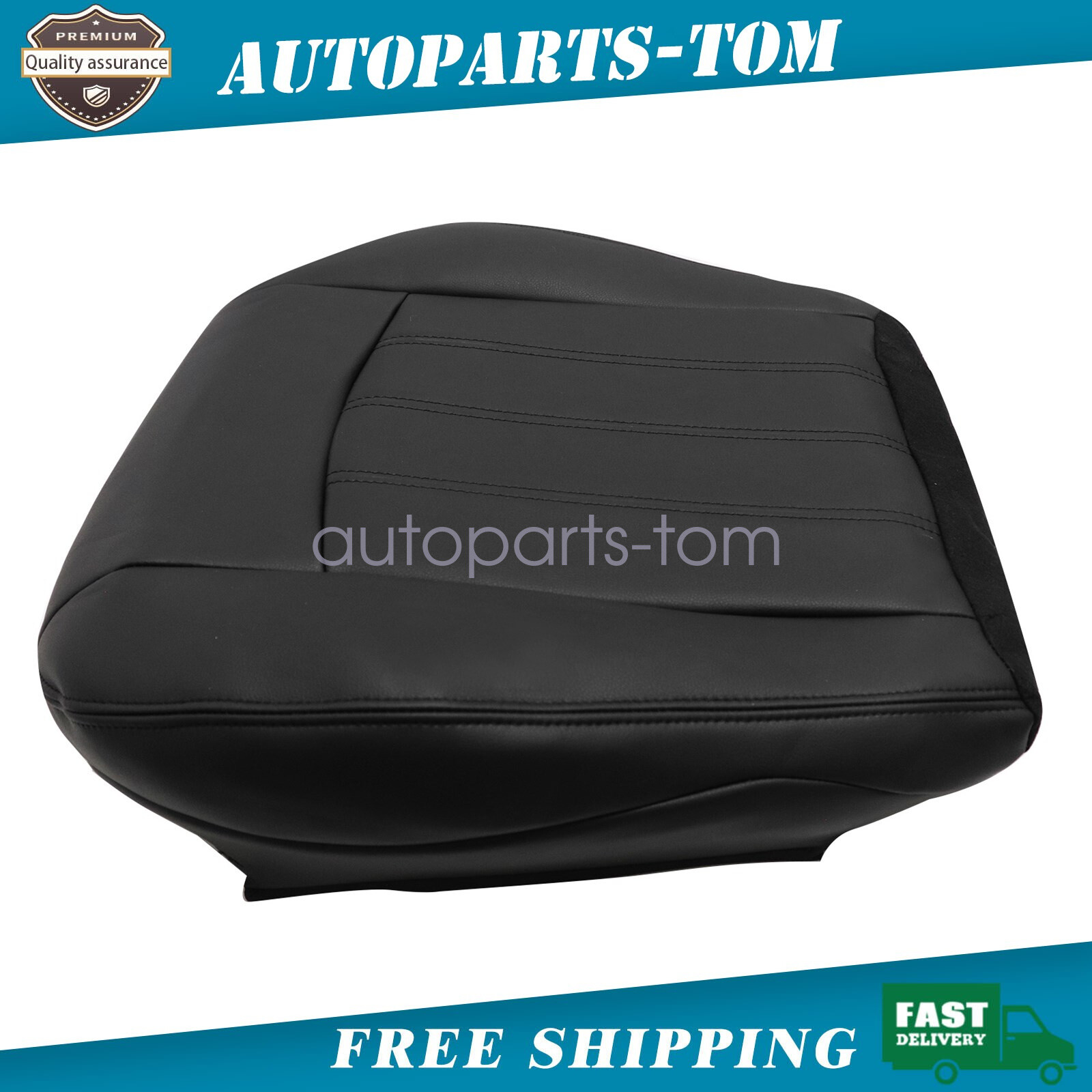 2005-2010 For Chrysler 300C Driver Bottom Replacement Seat Cover Black