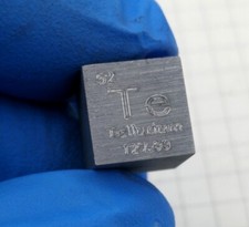 Tavola Periodica 10mm Collezione 1 Pz Tellurio Metallo 99,99% Puro Elemento Cubo