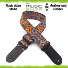 Aust Made DSL 2" Indigenous Pattern Guitar Strap, Dry Creek - IND20-DRY CREEK