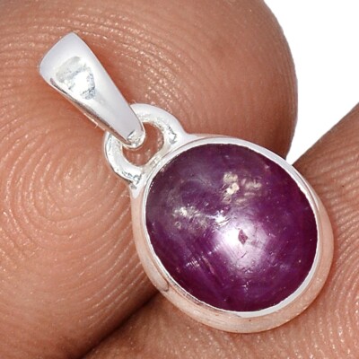Natürlicher Rubin Stern - Indien 925 Sterling Silber Anhänger Schmuck CP67126
