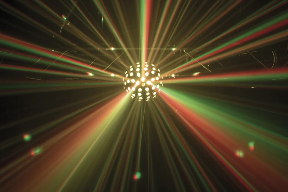 Showtec Colourburst Mirror Ball Effect Light RGBW DMX LED Remote DJ Disco Party - Image 3 of 4