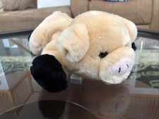 FAO Schwarz Floppy Dog Plush Toy Furry Friend Collector's Pink Dog