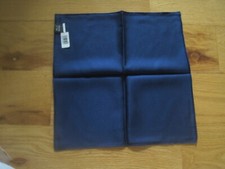 Jos A Banks Blue Hanky New 12" Square Silk New