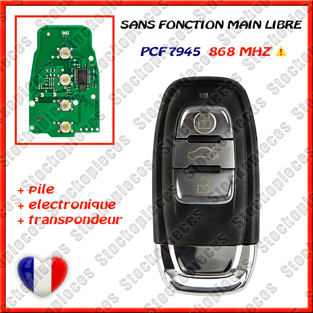 Clé vierge électronique PCF7945 868MHz avec transpondeur haute précision