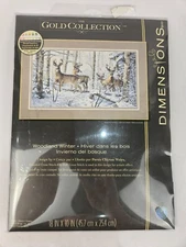Dimensions Gold Collection Counted Cross Stitch Kit Woodland Winter 10" X 18"