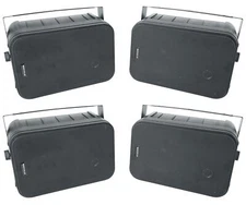 (4) Rockville HP65S-8 6.5" Black Outdoor/Indoor Home Theater Swivel Speakers