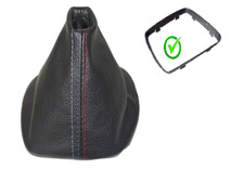 Schaltsack Fur BMW Series 3er E36 1991-1999 Leder Schwarz Naht Tri + Rahmen