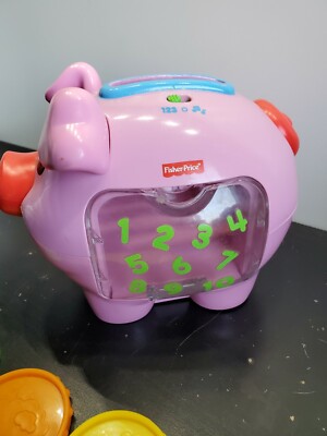 2006 MATTEL Fisher Price LAUGH & LEARN Musical Pig Pink Piggy Bank