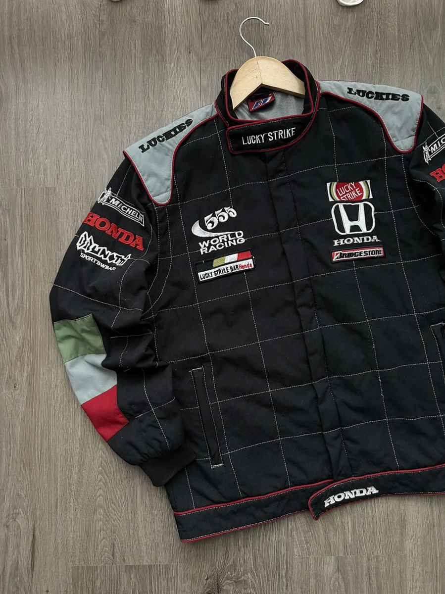 VTG Honda Lucky Strike Racing Black Formula Uno Jacket | eBay