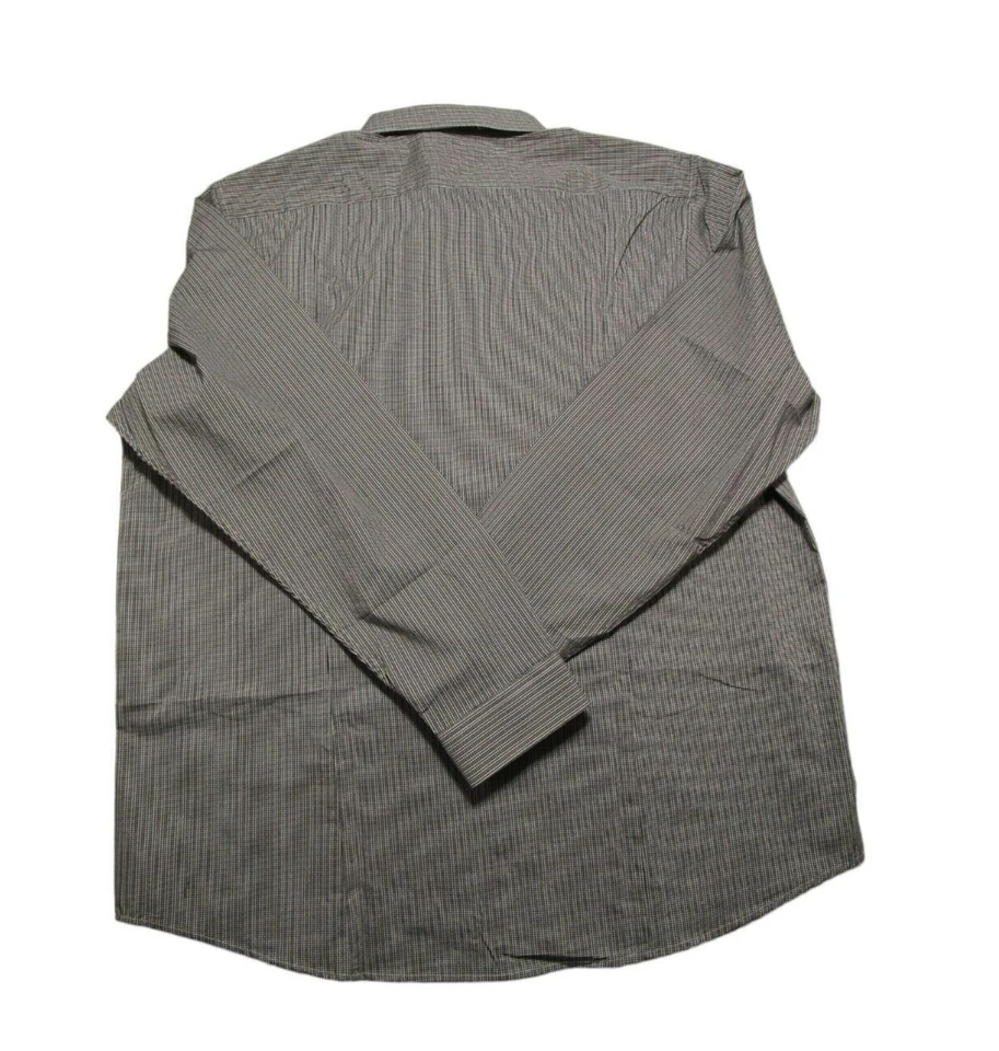 Galaxy by Harvic Para Hombre Talla - 2XL Negro Cuadros Pequeños Manga Larga Abotonada Foto 3 de 4