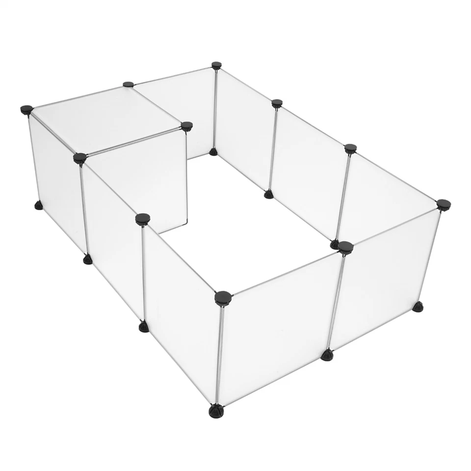 Jaula interior PP plástico para correr 12 paneles cerca cachorro perro gato animal Foto 3 de 4