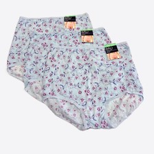 3 Bali Skimp Skamp Brief Panty XL 8 Full Coverage Nylon Panties NWT 2633