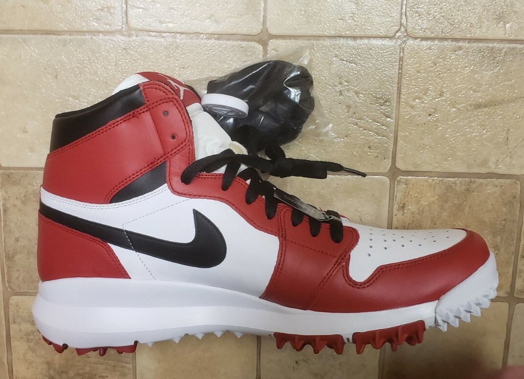 NEW Nike Air Jordan 1 Retro Golf Shoes 917717 100 Chicago NEW Nike Air Jordan 1 Retro Golf Shoes 917717 100 Chicago